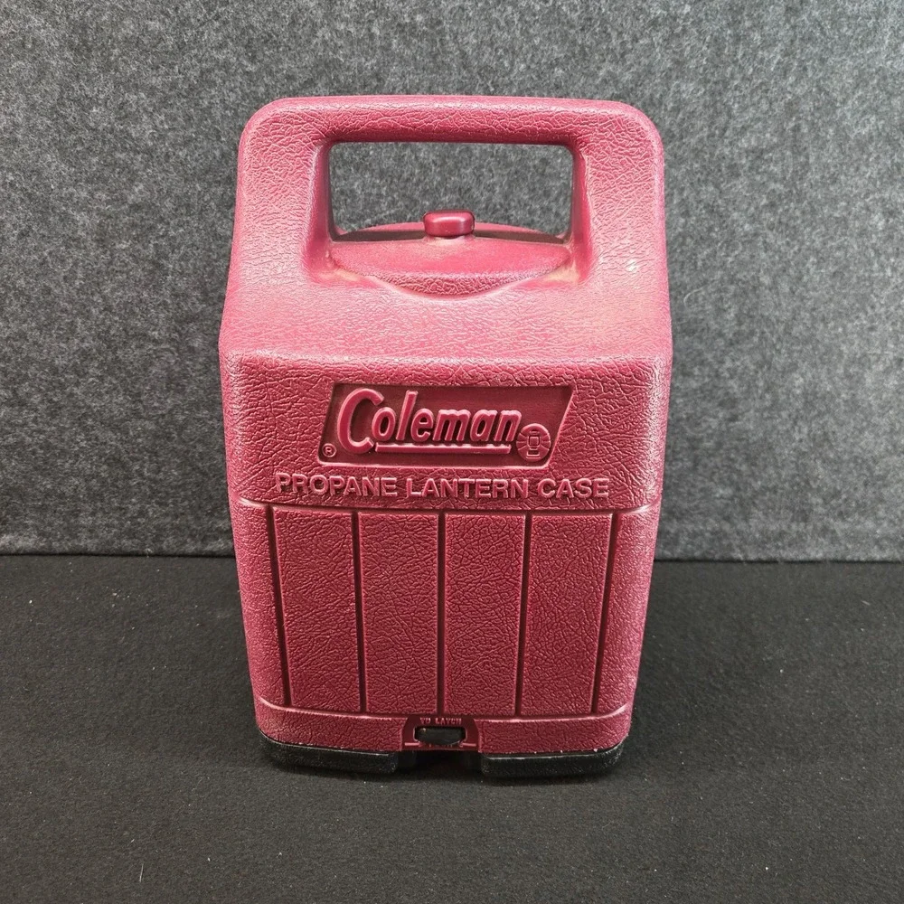 Vintage Coleman 5154B700 Electronic Ignition Propane Lantern w/ Red Case